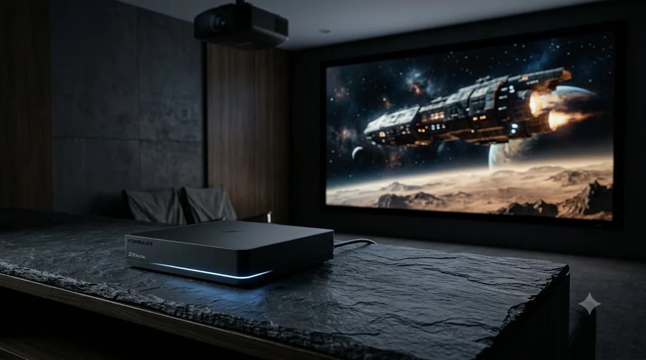 Modern IPTV box in a home cinema – among the best IPTV devices